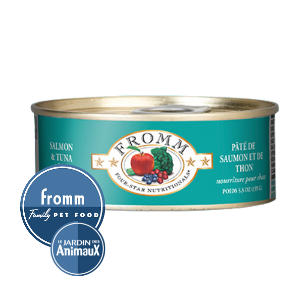 Conserve pour chat Fromm Four Stars- Pâté saumon et thon 5.5oz