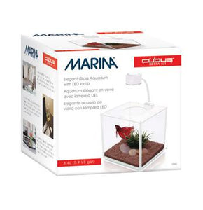 Aquarium équipé Cubus Marina pour betta, 3,4 L (0,9 gal US) - Boutique Le Jardin Des Animaux -AquariumBoutique Le Jardin Des Animaux13485