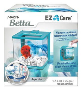 Aquarium équipé EZ Care Marina pour betta, bleu, 2,5 L (0,7 gal US) - Boutique Le Jardin Des Animaux -AquariumBoutique Le Jardin Des Animaux13359