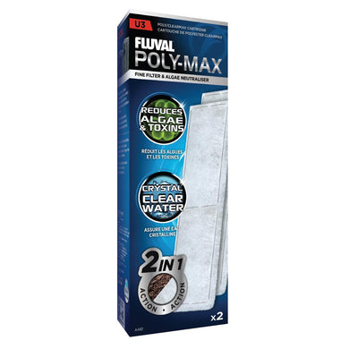Cartouches polyester/Clearmax Série U3, paquet de 2 Fluval - Boutique Le Jardin Des Animaux -Masse FiltranteBoutique Le Jardin Des AnimauxA482