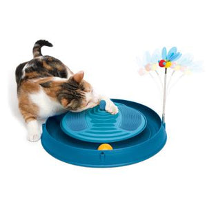 Circuit 3 en 1 avec balle, bandes de massage et herbe à chat Catit Play, bleu, 36 cm (14 po) - Boutique Le Jardin Des Animaux -Jouet chatBoutique Le Jardin Des Animaux-43001